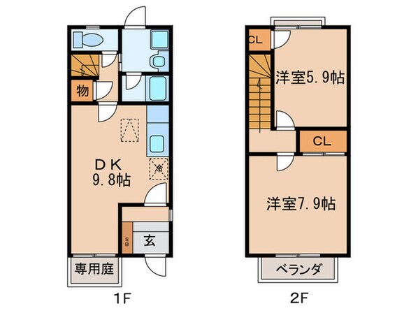 パインラト－ルＢ棟の物件間取画像